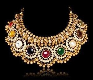 Royal Navratan Gold Necklace