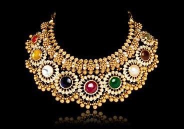 Royal Navratan Gold Necklace